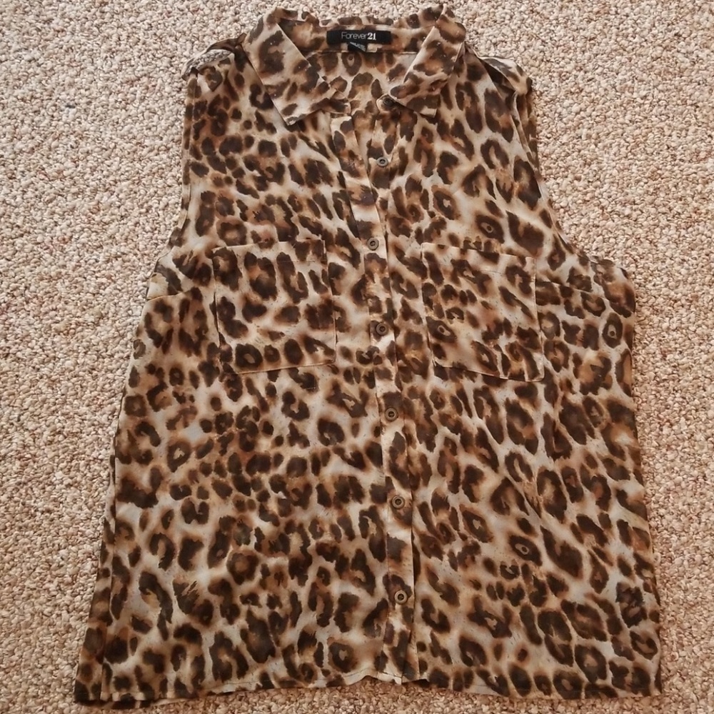 Cheetah Print Blouse